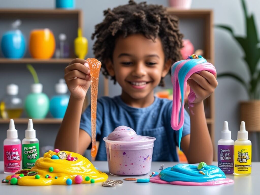 Advanced Slime Craze Deluxe Kit featuring multiple slime textures and accessories, ideal for older kids and creative slime enthusiasts.