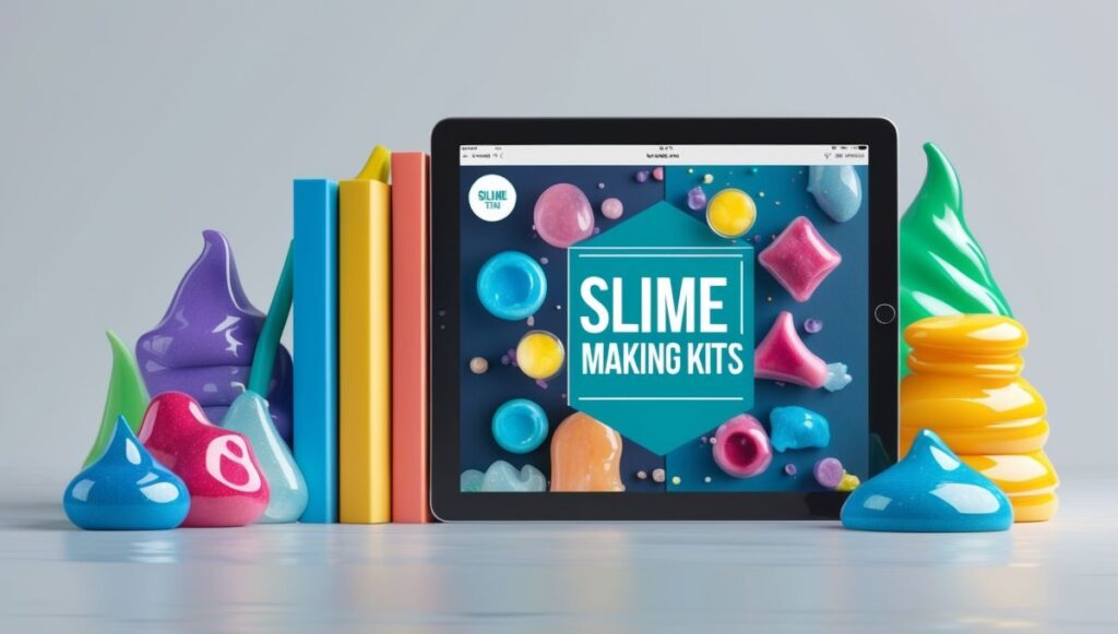 The ultimate guide to slime making kits displayed on a tablet